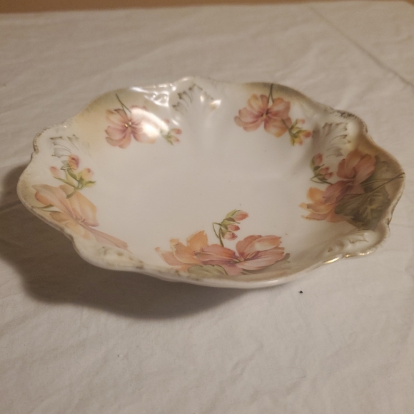 Antique 1850-1899 Porcelain Red Star Floral Scalloped Bowls - RS Prussia - Picture 3 of 7